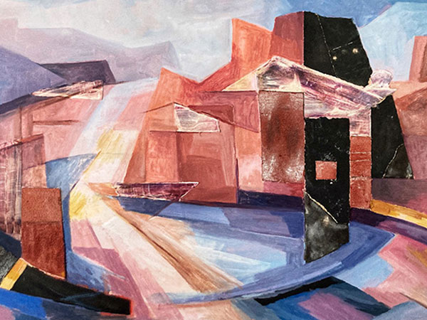 Schilderij gemaakt door Dick Baauw te uit de expositie verwondering!! 2023