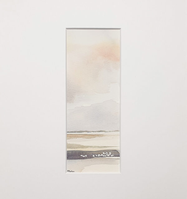 Aquarel van Marianne Voeten - Wadden 2