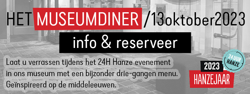 Afbeelding als reclame bedoeld voor het Hanzediner op 13 oktober.