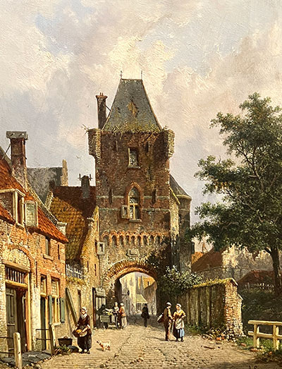 Schilderij van de Dijkpoort in Hattem.